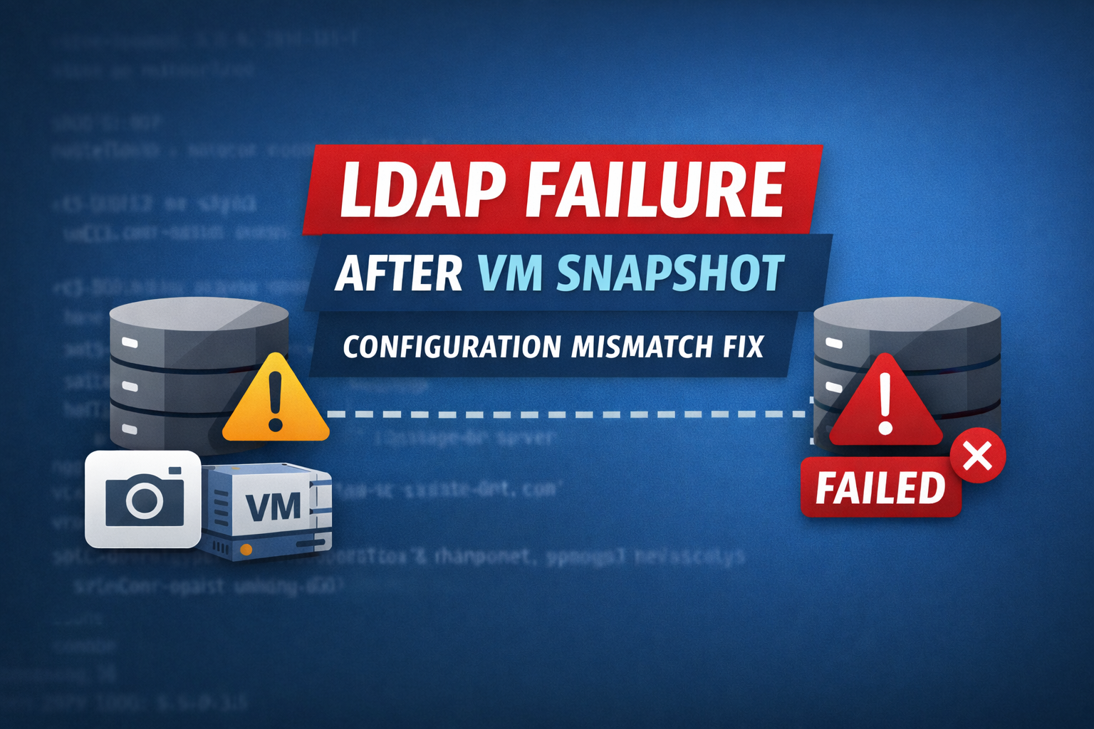LDAP Service Failure After VM Snapshot – Configuration Mismatch Resolution
